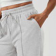 thumbnail image 4 of MLDRA Women's Wide-Leg Sports Pants Yoga Sweatpants High-Waisted Loose Jogging Pants with Drawstring & Side Pockets, Soft & Comfortable for Autumn Winter, 4 of 6
