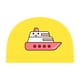 thumbnail image 1 of Gorro de natación 3D PU Sunnimix para menores de 12 años Niño niña Barco amarillo Nadar infantil, 1 of 8