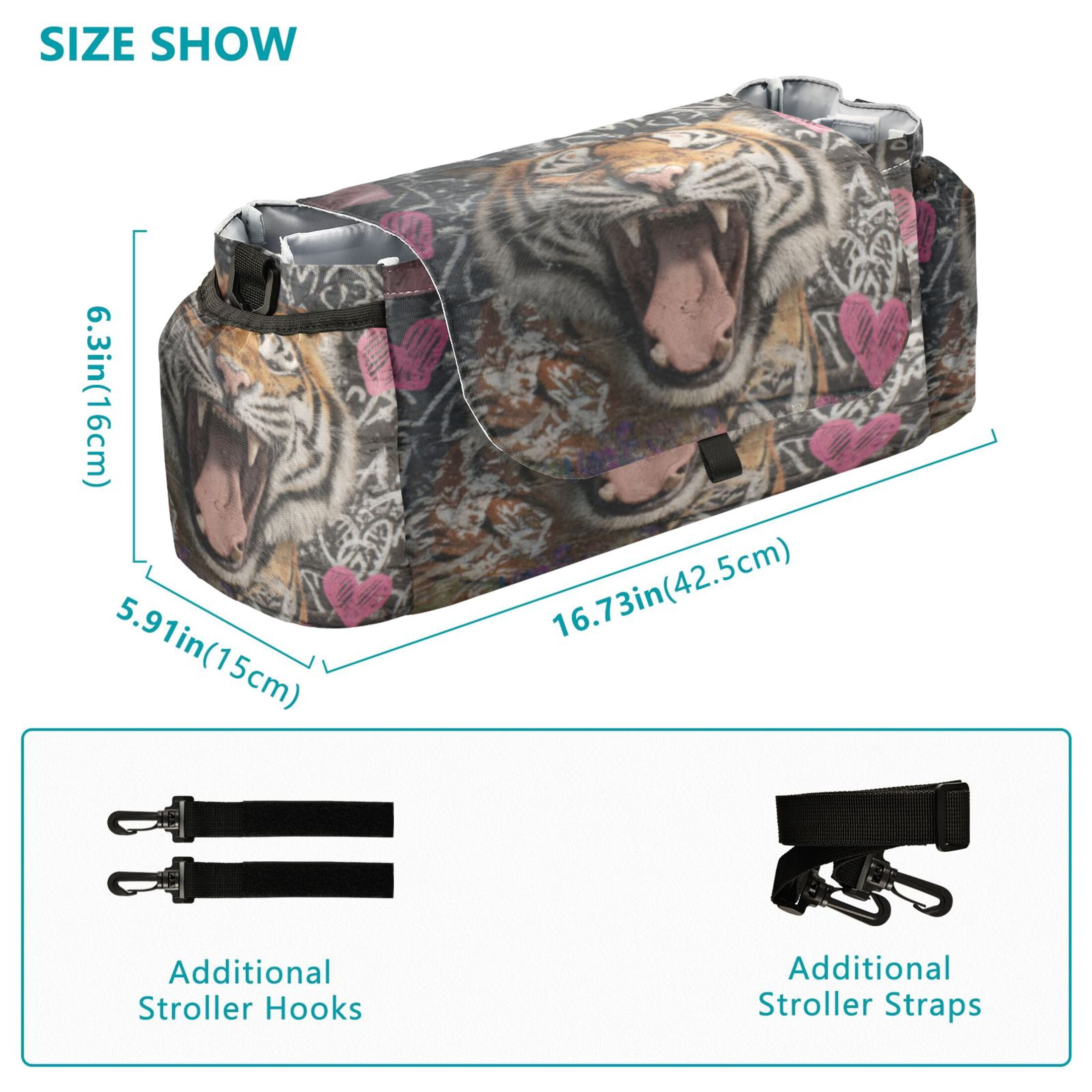 DIXRUYEE Stroller Organizer Ferocious Bloom Printed