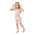 thumbnail image 5 of REDARER Girls' Satin Sleepwear Set, Lightweight Summer Cami Top & Shorts PJ for Home & Bedtime,9-10 Years, 5 of 5