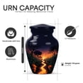 thumbnail image 3 of Yatskia Sunset Halloween Urns for Human Ash Adult Brother and Sister, Large Funeral Urn for Ashes for Women, Mini Cremation Urns for Human Ashes Adult Man, (Classic 10 Inch and 3 Inch), 3 of 8