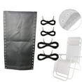 thumbnail image 6 of figatia Folding Lounge Chair Cloth with Elastic Replacement Cords Breathable Universal Chair Accessories for Poolside Patio Recliners Black, 6 of 8