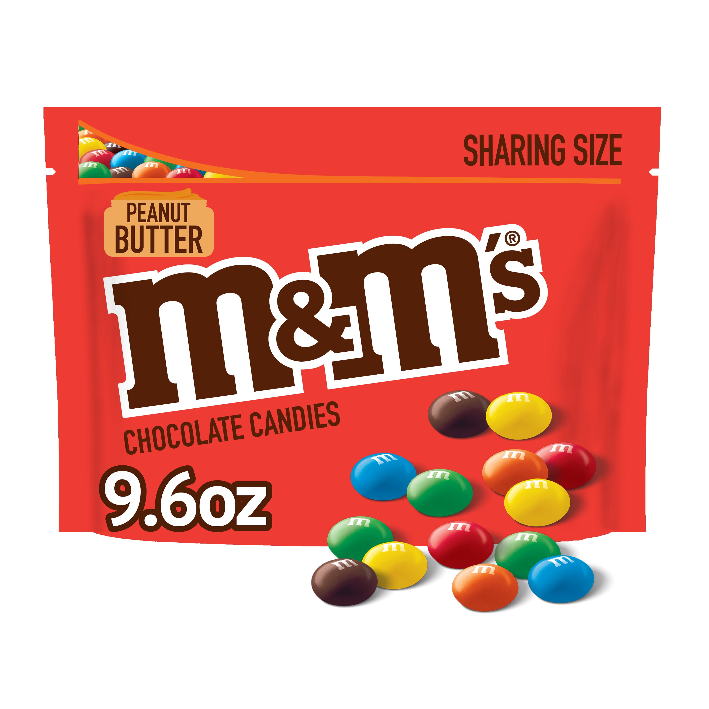 M&M's Peanut Butter Milk Chocolate Candy, Sharing Size - 9.6 oz Bag