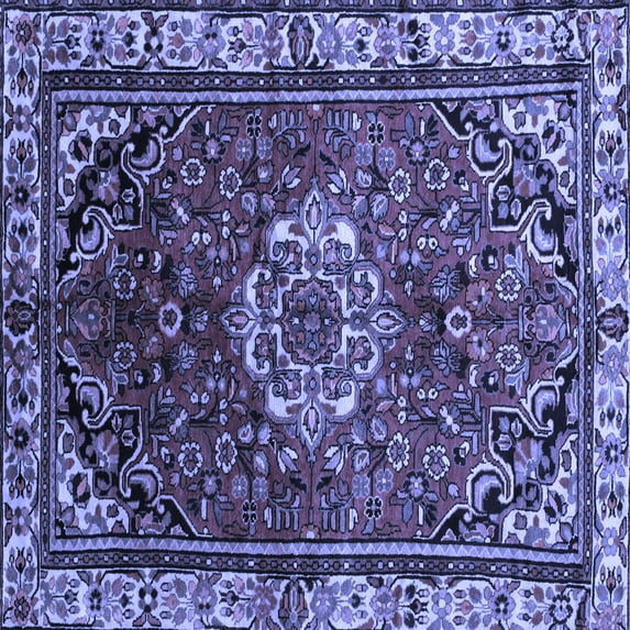 Ahgly Company Indoor Square Persian Blue Traditional Area Rugs, 6' Square
