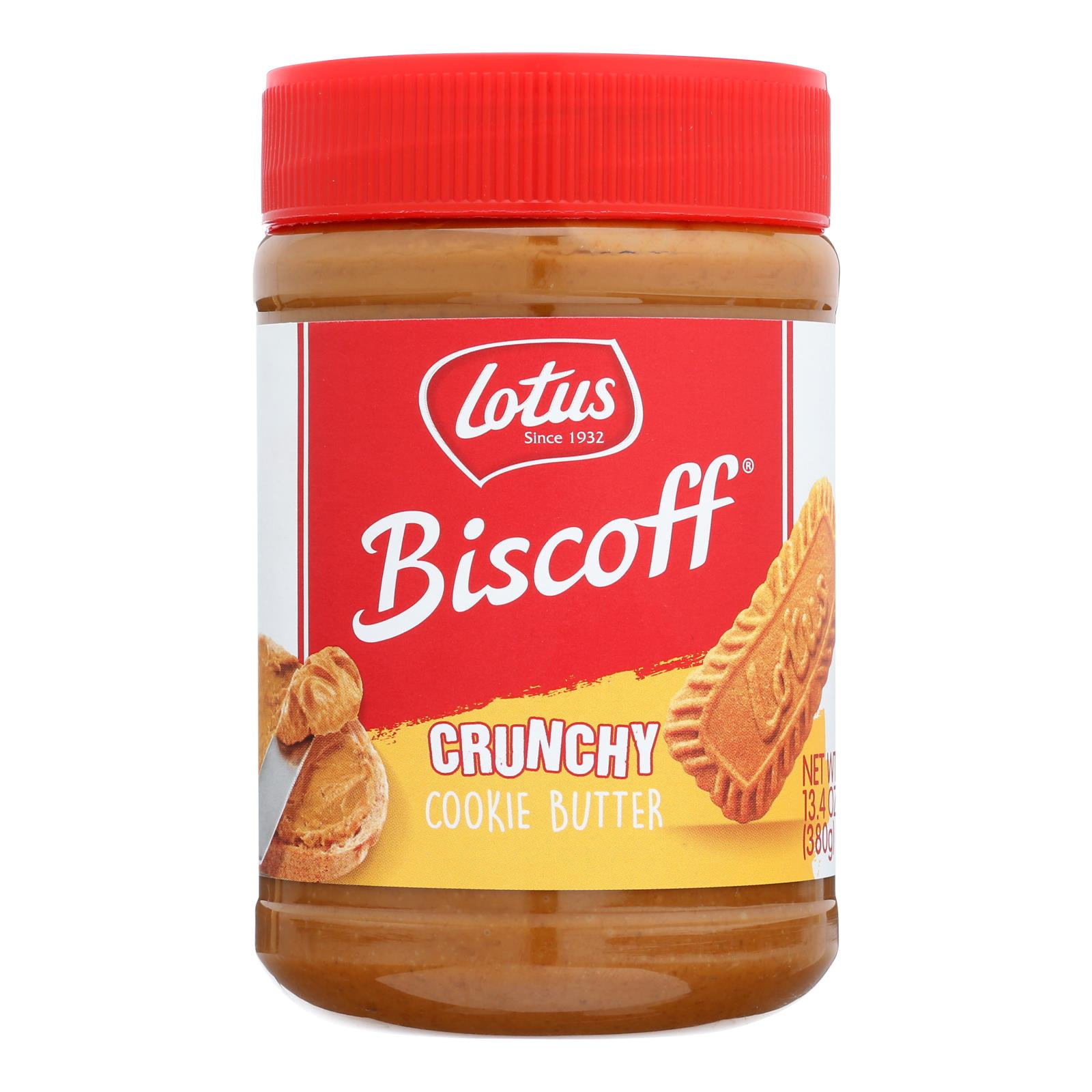 (8 pack) Lotus Biscoff Crunchy Cookie Butter, 13.4 oz, Nut-Free Spread, One Jar per Pack