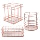 thumbnail image 2 of Rose Gold Metal Basket Set of 3 Stainless Steel Pen Holders for Home Storage Solutions, 2 of 3