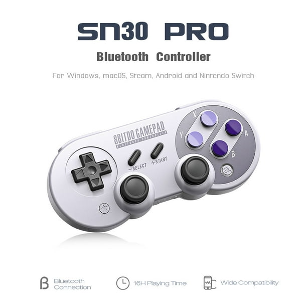 8bitdo Sn30 Pro Wireless Bluetooth Controller With Classic Gamepad Joystick Plum Walmart Com Walmart Com