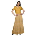 thumbnail image 1 of Moomaya Printed Two Piece Flared Skirt And Crop Top Rayon Ethnic Set For Girls, 1 of 6