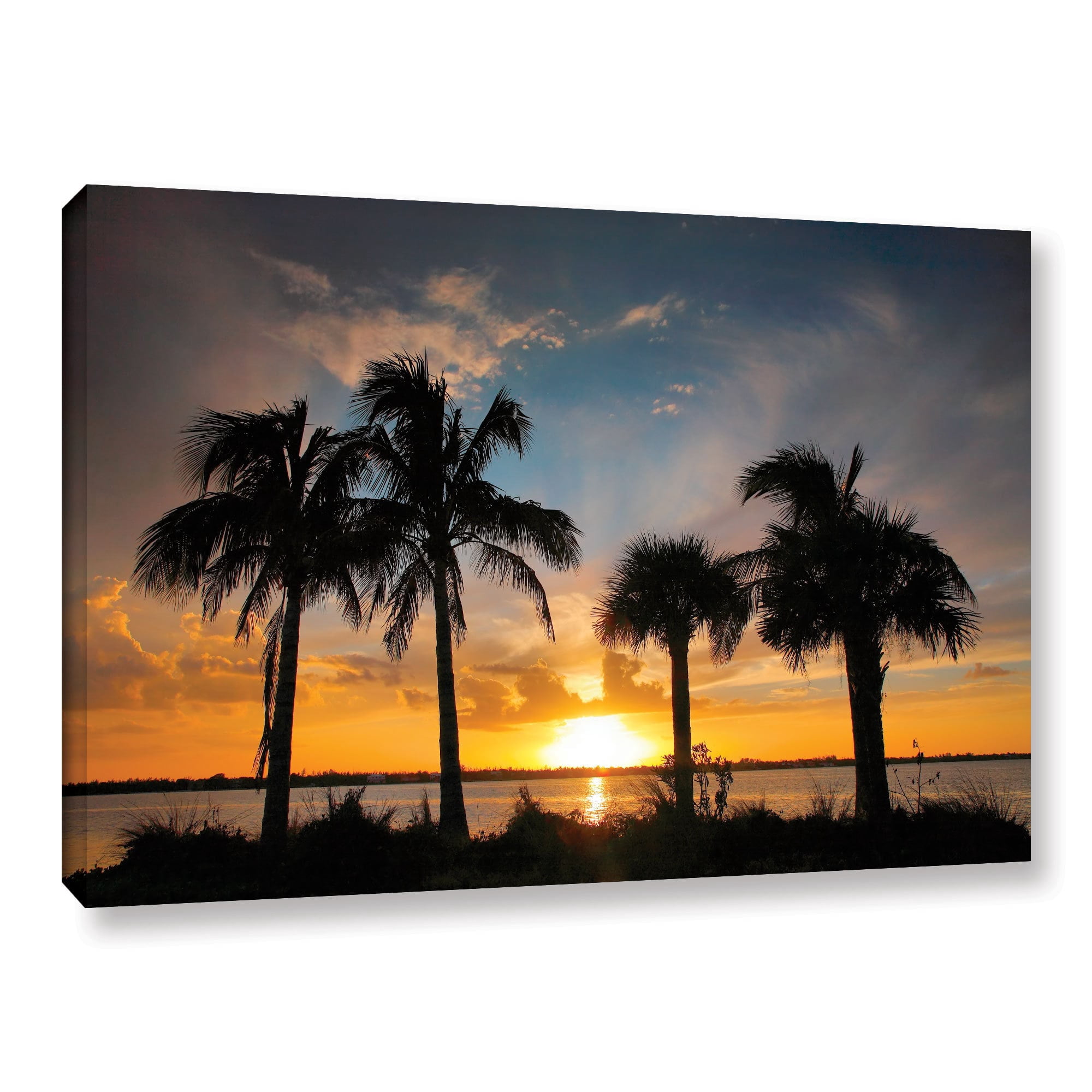 ArtWall Steven Ainsworth "Tropical Sunset" Gallery-wrapped Canvas