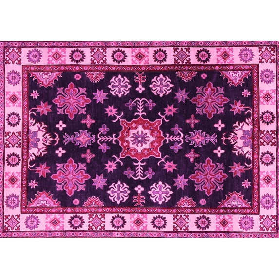Ahgly Company Indoor Rectangle Persian Pink Traditional Area Rugs, 2' x 5'