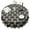 Black Colorful Skull, variant on Black Gothic Moon Flower Star Pattern Round Tablecloth 60"x60",Wrinkle Wipeable Table Cloth for Kitchen Dining Room Picnic Patio Party