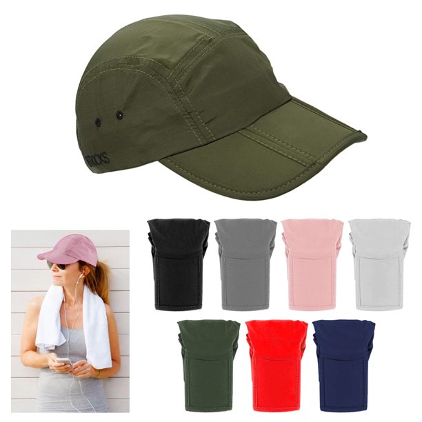 2 FitKicks Folding Baseball Cap Hat Pocket Visor Fishing Hiking One