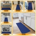 thumbnail image 4 of Ottomanson Solid Bathroom Runner Rug 20" x 59" - Non Slip Low Pile Carpet, Navy, 4 of 13