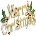 thumbnail image 1 of Designs Merry Christmas Signs  Decorative Glittery Hanging Signs，Gold Merry Christmas Tree Wreath Decorations Accessories, 1 of 6