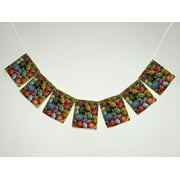ZKGK Happy Easter Colorful Eggs Banner Bunting Garland Flag Sign for Home Family Party Decoration
