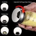 thumbnail image 4 of Salero y pimentero grande de 15 oz con orificios de salida ajustables, botellas de vidrio transparente para condimentos, latas para decoración de cocina y hogar, restaurante, barbacoa, camping,, 4 of 7