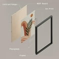 thumbnail image 4 of PixonSign Framed Canvas Print Wall Art Set - Vintage Mid-Century Forest Plants Poster Art - Geometric Print Gallery Set of 7 Abstract Illustrations Digital Art Wall Décor for Home - Black, 4 of 5