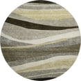 thumbnail image 2 of Addison Rugs Mayfield Premium Machine Washable Transitional Swirls Taupe Round Rug, 8' x 8', 2 of 5