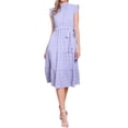 thumbnail image 1 of INSPIRE CHIC Vestidos Midi para Mujeres con Cuello Alto y Mangas Rizadas Talla S, 1 of 6