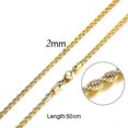 thumbnail image 5 of 18K Gold Trendy Men\'s Street HapHop Twist Stainless Steel Single Chain Men\'s Chain Pants Chain Versatile Necklace Fashion, 5 of 5