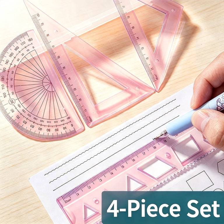How To Measure With Ruler Flexible Ruler Set 4 Pack Bendable Straight Rulers with Wavy Edge ...
