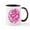 White/Black Inside, variant on CafePress - Traditional Pink Chinese Dragon Circle Mugs - 11 oz Ceramic Mug - Novelty Coffee Tea Cup