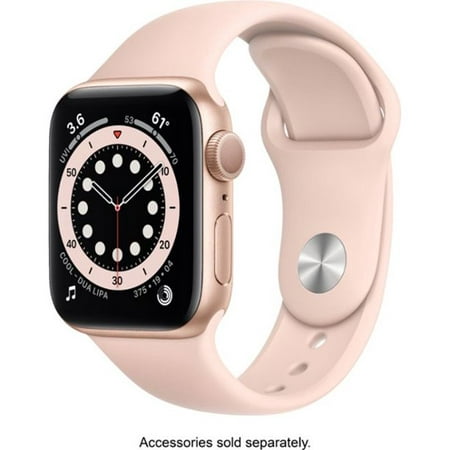 Used Apple Watch Series 6 (GPS) 40mm Gold Aluminum Case with Pink Sand Sport Band - MG123LL/A - Grade B