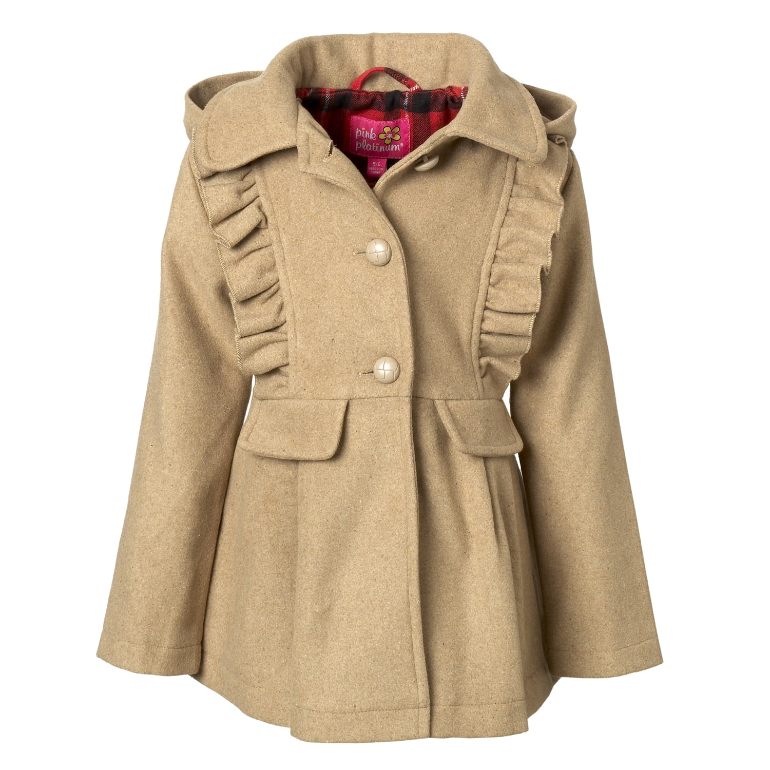 NEW Girls Double Breasted Pea Coat Holiday Winter Kids Sz 6 8 10 11