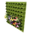 thumbnail image 4 of Bolsa de fieltro para cultivo de plantas y flores para jardín vertical al aire libre con 64 bolsillos, macetero colgante de pared (verde), 4 of 7