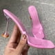 thumbnail image 3 of Pantuflas de tacón alto con punta abierta y tacón de cristal transparente bonito informal para mujer Wmkox8yii ytu818, 3 of 4