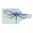 thumbnail image 1 of Dragonfly Cutting Board, Single Dragonfly Featured in Soft Color Fast Long-Bodied Predatory Insect Theme, Tempered Glass Cutting and Serving Board, Wine Bottle Shape, Violet Blue, by Ambesonne, 1 of 1