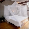 thumbnail image 3 of Ultra Wide Mosquito Net, Large 2 Opening Mesh Curtains - Camping, Bedding, Patio - Carry Pouch and Hanging Kit (78.7 x 70.8 inches), 3 of 4