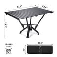 thumbnail image 2 of MTRVR Folding Camping Table, Sturdy Aluminum Foldable Camping Table, Load Capacity 110 lbs Outdoor Side Table, Small Portable Table with Carry Bag for BBQ, Picnic, Patio, Work, Festival (33.1"x22.4"), 2 of 9