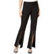 thumbnail image 1 of INC Pantalones de pierna ancha casuales con ojales divididos para mujer, negro, 6, 1 of 1