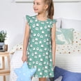 thumbnail image 4 of Fotbe Cute Sheeps Vestido de Dormir para Niñas de 3 a 10 Años, Mangas Cortas, Estilo Princesa, Pijama Camisón con Mangas Voladas-Small, 4 of 6