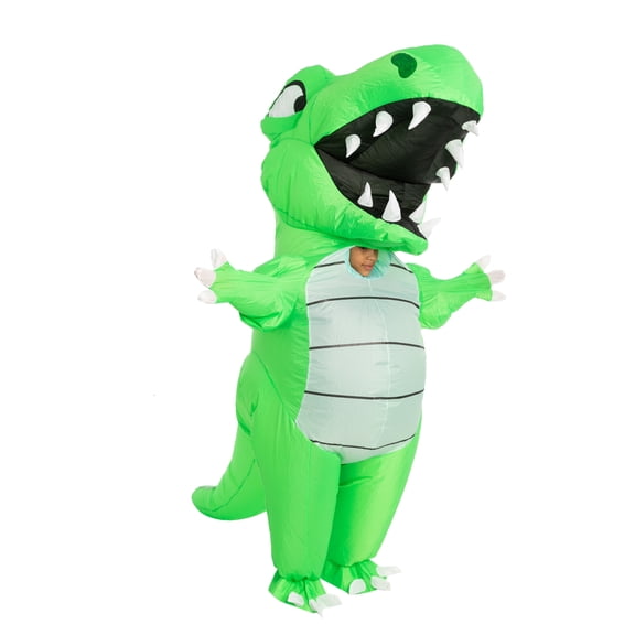 Spooktacular Creations Green Dinosaur Full Body Inflatable Child Halloween Costume, Medium