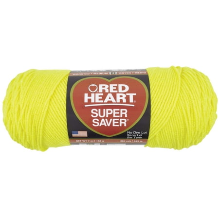 UPC: 0073650859755 | Red Heart Super Saver Medium Acrylic Bright Yellow Yarn 364 yd