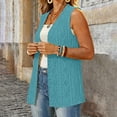 thumbnail image 6 of IUYRTFE Women's Lightweight Knit Open Front Vest Sleeveless Summer Casual Cardigan with Pockets, 6 of 8