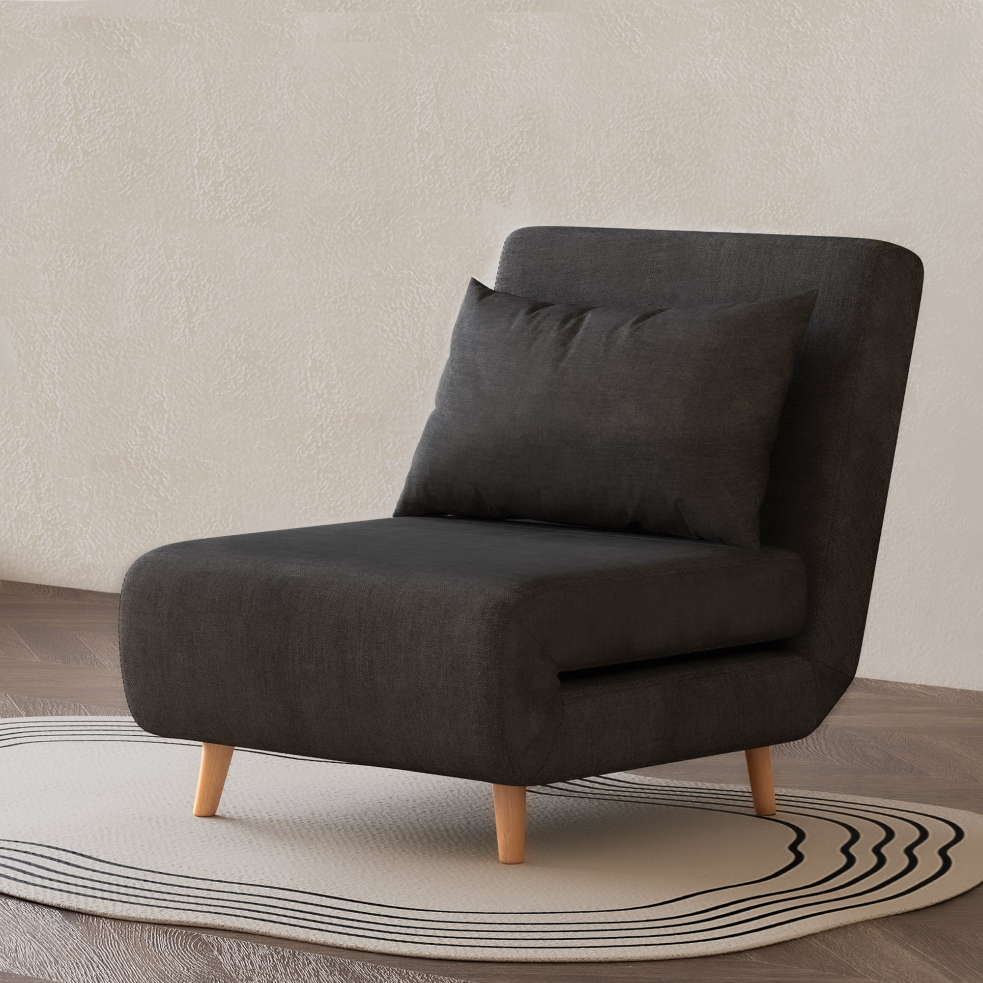 A&D Home Tustin Futon Chair Dark Gray Set of 2