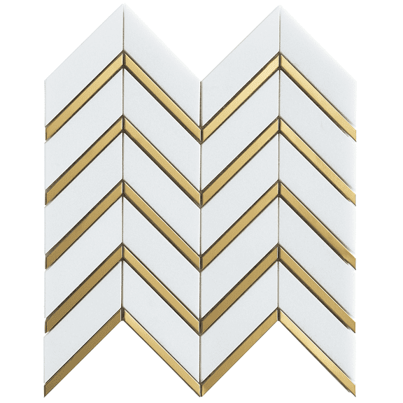 Arrow 1" x 4" Marble Mosaic Wall & Floor Tile - Case (10 Sheets)