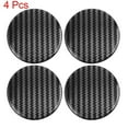 thumbnail image 6 of 4Pcs 60mm Clear Resin Carbon Fiber Pattern Wheel Center Hub Cap Sticker Decals, 6 of 8