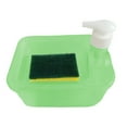 thumbnail image 4 of Dispensador de jabón y estropajo rectangular con bomba para bar y cafetería Verde, 4 of 9