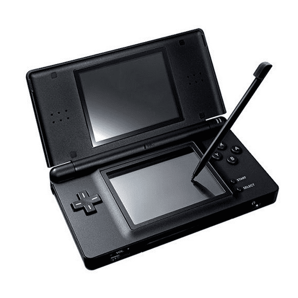 Authentic Nintendo DS Lite Jet Black with Stylus and Charger - 100% OEM -