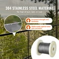 thumbnail image 2 of VEVOR T304 Stainless Steel Cable Steel Wire Rope 1/16" 328 ft 7x7 Cable Railing, 2 of 9