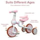 thumbnail image 3 of XIAPIA 3 in 1 Toddler Bike for 2-4 Year Old Girl, Kids Tricycle with Adjustable Seat, Detachable Pedal and Training Wheels, Baby Balance Bike Trikes Riding Toys, Kids Chirstmas Birthday Gifts Pink, 3 of 5