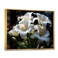 thumbnail image 2 of Designart "Black White Lilies gracefulness II" Floral Floater Framed Canvas Wall Art, 2 of 7