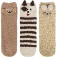 thumbnail image 2 of PUMIER 3 Pairs Womens Fuzzy Socks Winter Warm Fluffy Soft Slipper Home Sleeping Cute Animal Socks Christmas Socks, 2 of 7