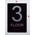 thumbnail image 2 of Floor Number Sign -3RD Floor Sign(Aluminium, Black/Silver,Size 6x9) The Sensation line, 2 of 4