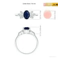 thumbnail image 4 of ANGARA Natural Vintage Style Oval Blue Sapphire Ring with Diamond Accents in 14K White Gold for Women (Size-7x5mm) | September Birthstone, Anniversary, Jewelry Gift for Women | Natural Sapphire Ring, 4 of 8