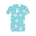 thumbnail image 4 of Warop T-Shirt Décontracté pour Femme avec Imprimé de Pâques, Col Rond et Manches Courtes pour le Quotidien et les Fêtes, 4 of 5